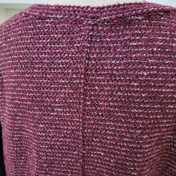 Kut From The Kloth Tops Medium Sweater Purple Pink 3/4 Sleeve V-Neck Chunky Knit - Picture 8 of 8